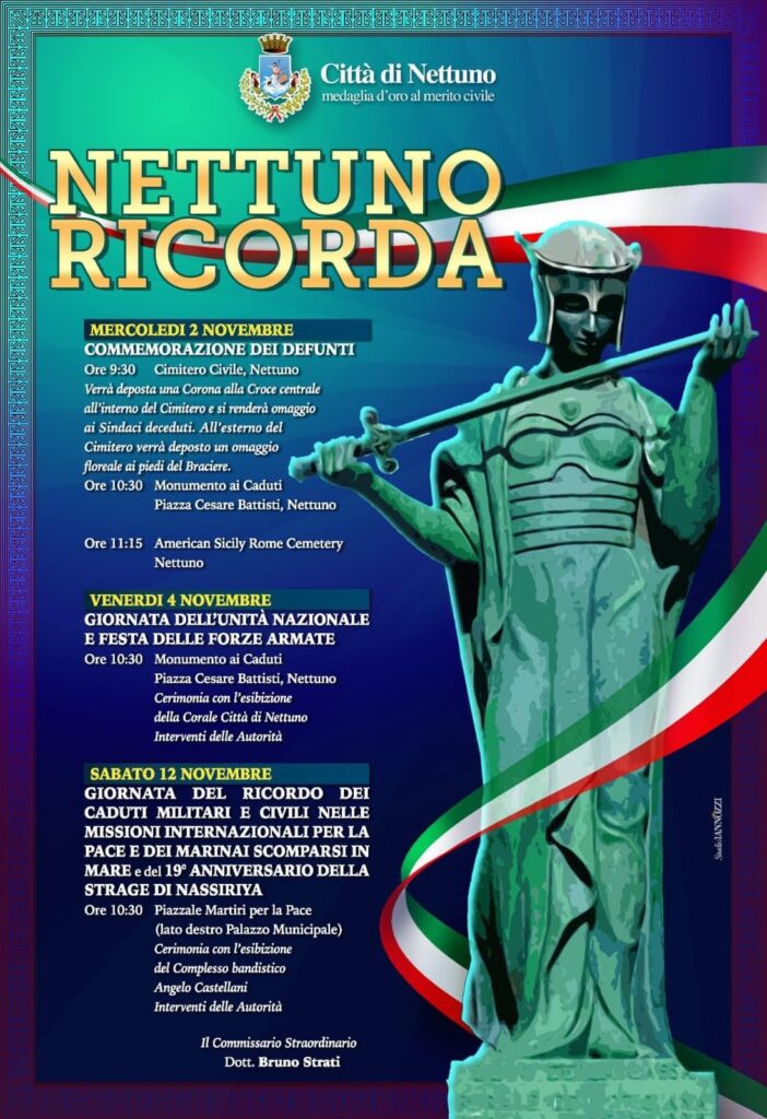 Comunicato Stampa Comune di Nettuno – cerimonia 12 novembre