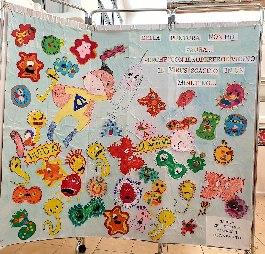 Colori e fantasia: I disegni dei bambini raccontano la parola “libertà”. Gli alunni di otto Istituti scolastici pratesi partecipano al progetto “Coloriamo il centro vaccinale Pegaso 2”