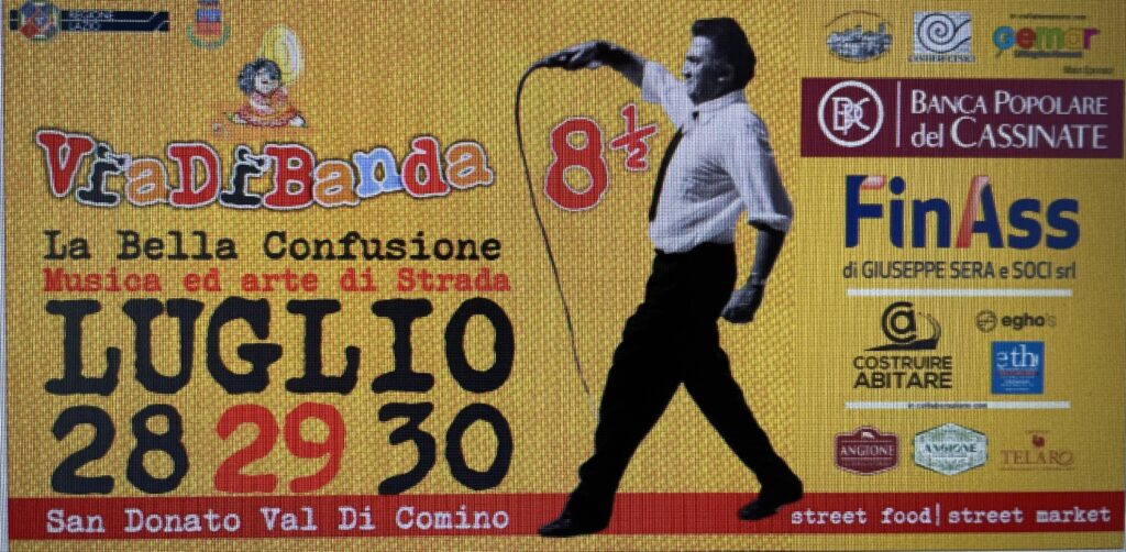 SAN DONATO VALCOMINO, ECCO “VIA DI BANDA: LA BELLA CONFUSIONE”: 28, 29 E 30 LUGLIO