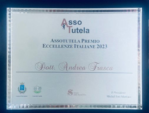 Sanità , premio “Eccellenza†Italiana di Assotutela ad Andrea Frasca