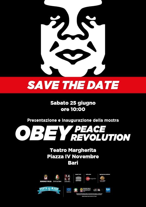 IL COMUNE COMUNICA – OBEY peace revolution – domani la conferenza stampa di presentazione della mostra nel teatro Margherita