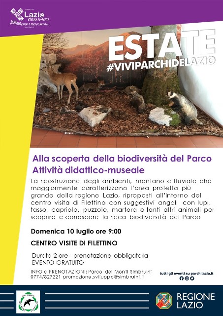 Dom 10 Lug – PR Monti Simbruini – Alla scoperta della biodiversità del Parco