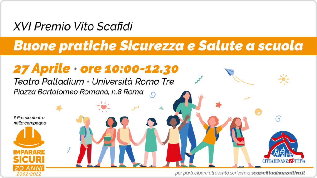 Scuola: torna il Premio Buone Pratiche “Vito Scafidi” di Cittadinanzattiva. Il 27 aprile la premiazione a Roma