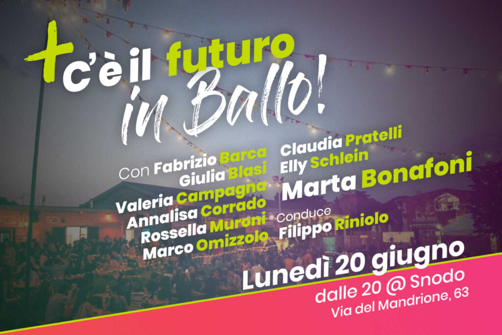 PRIMARIE CSX LAZIO, ECCO IL PROGRAMMA DELLA SERATA DI OGGI CON MARTA BONAFONI A SNODO MANDRIONE
