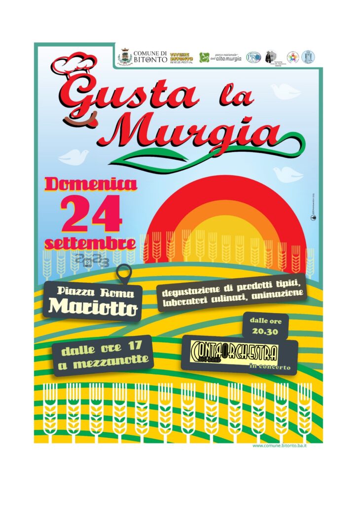 Domenica 24 settembre a Mariotto la prima sagra “Gusta la Murgia”