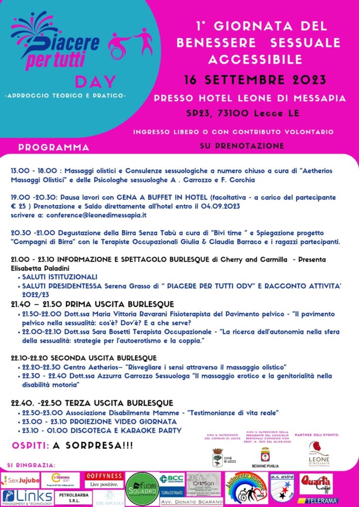 Conferenza stampa “Piacere per tutti” giovedì 7 open space