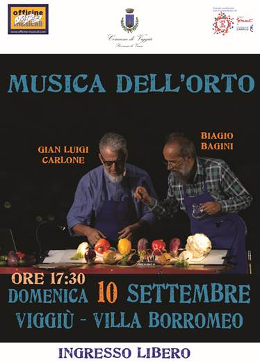 10 settembre, villa Borromeo: La musica dell’orto
