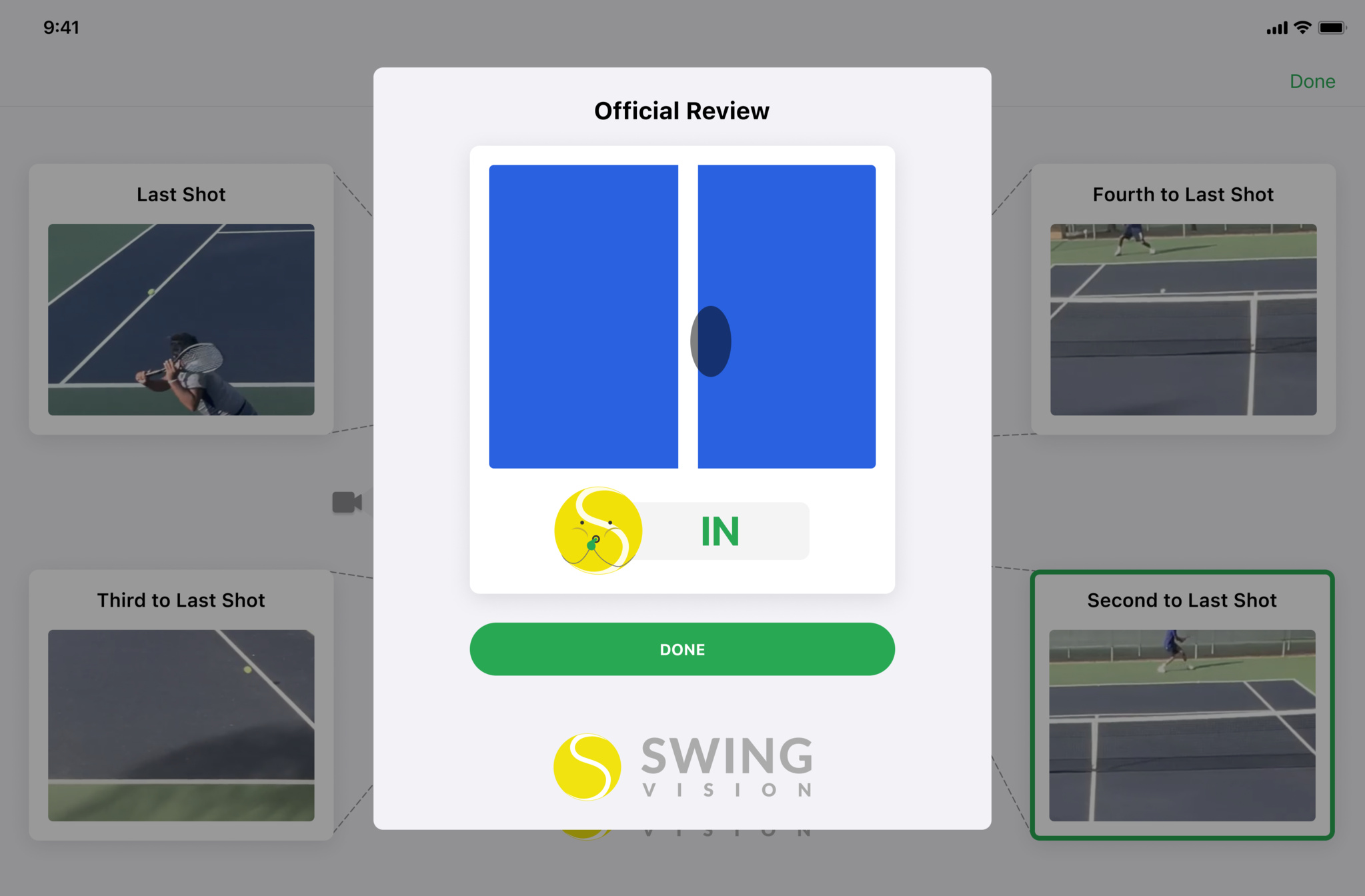 *SwingVision* can be the definitive say on line calling. (In!)