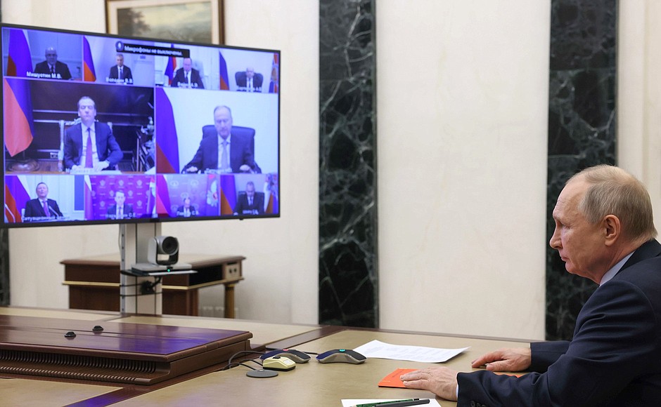 Meeting with permanent members of the Security Council (via videoconference).