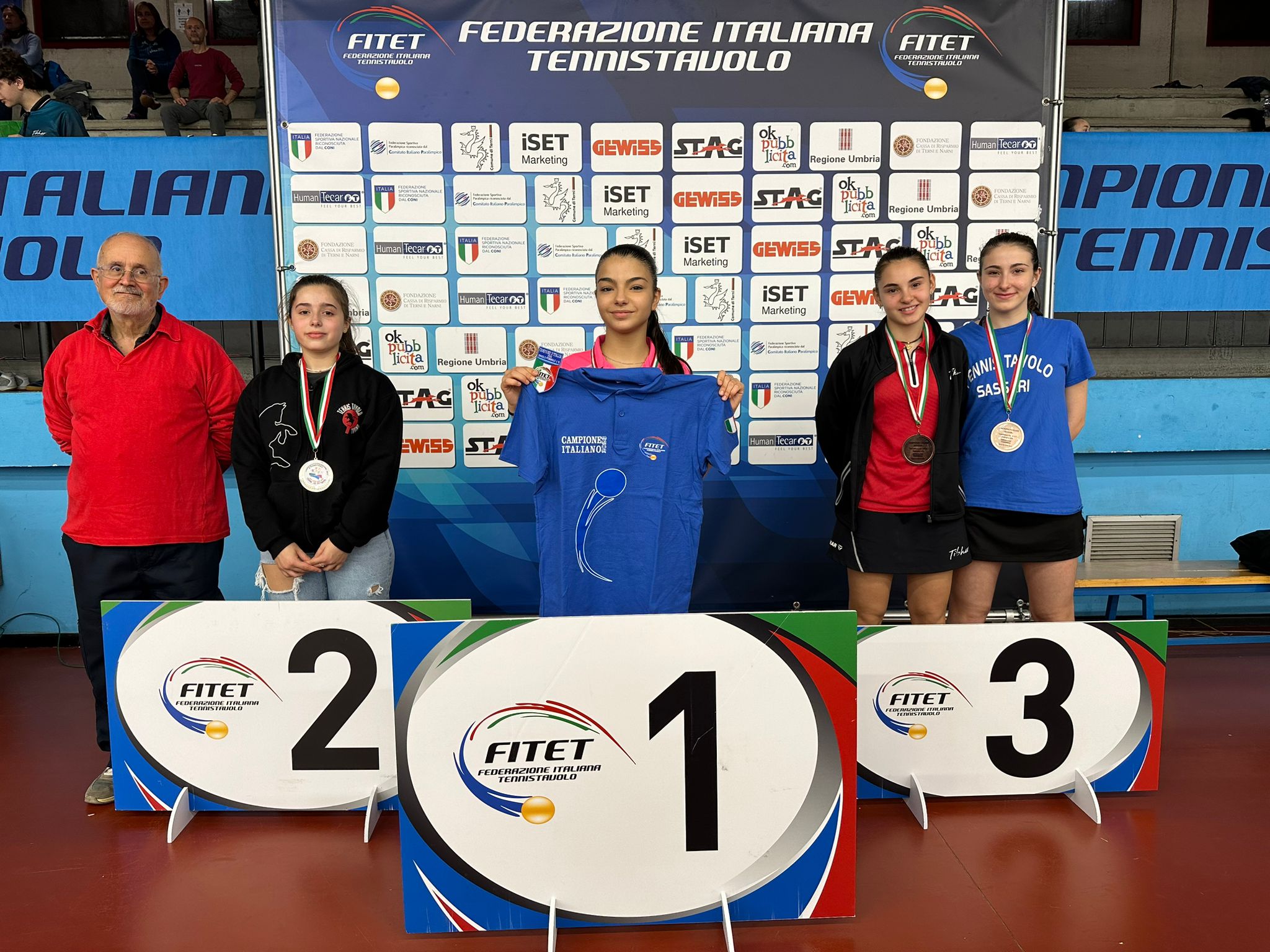 Campionati Italiani Giovanili 2023 podio del singolare femminile Under 15