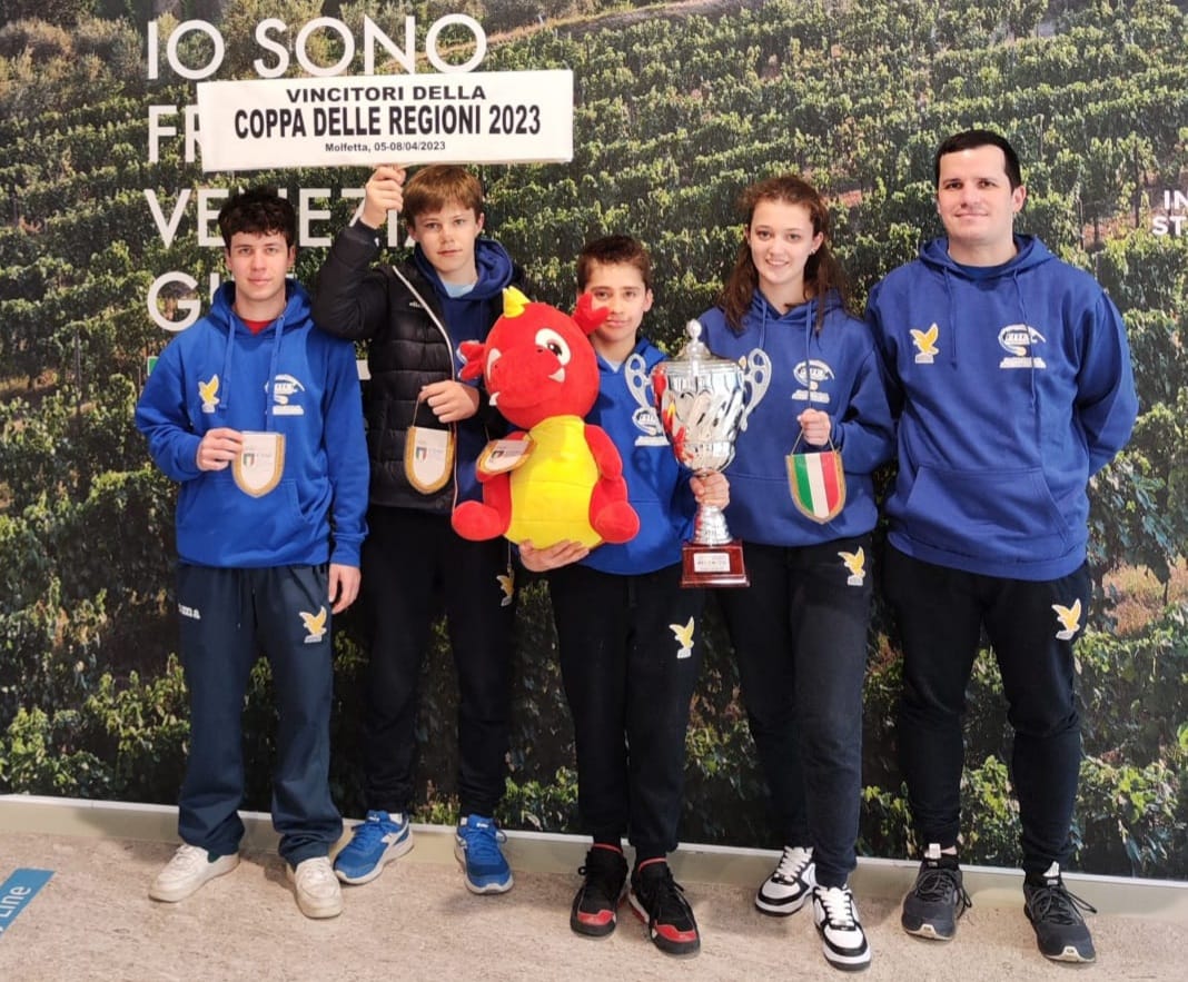Coppa delle Regioni 2023 foto di gruppo del Friuli Venezia Giulia
