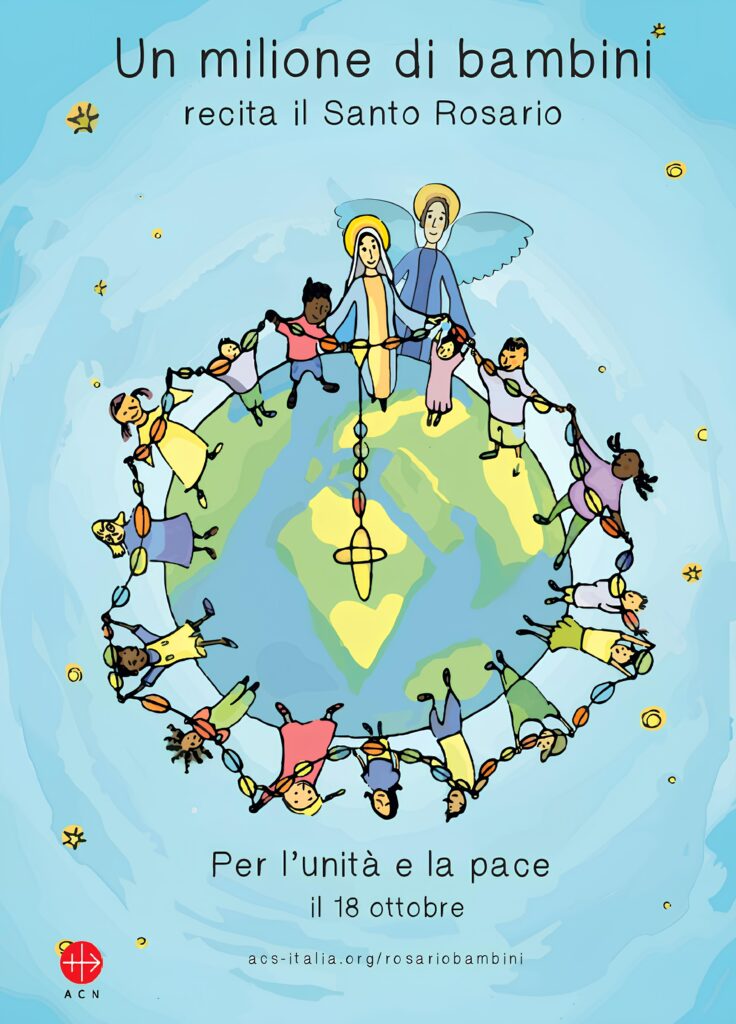 Con ACS il 18 ottobre un milione di bambini recitano il rosario per la pace, anzitutto in Terra Santa e Ucraina