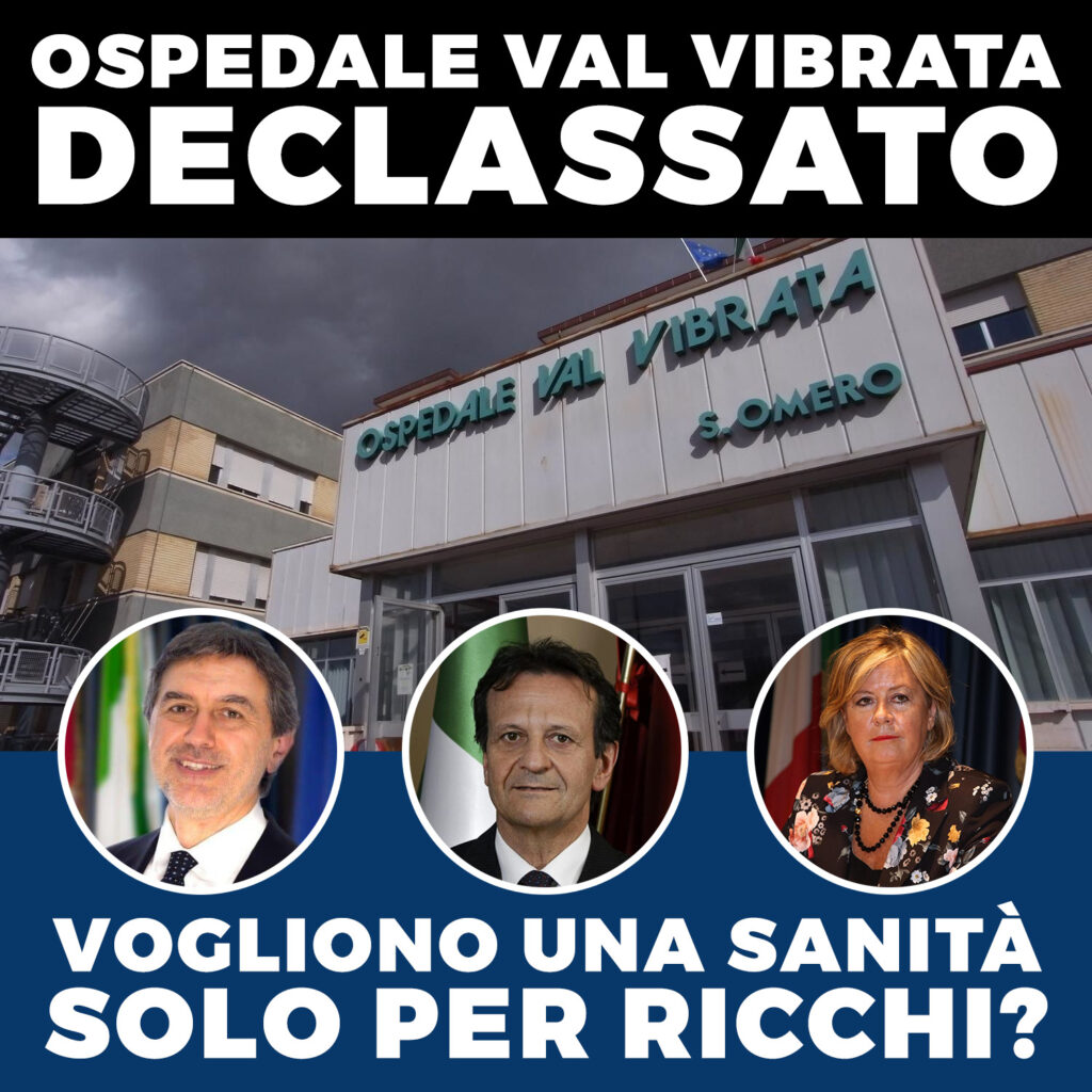 REGIONE ABRUZZO: UNA SANITÀ SOLO PER RICCHI