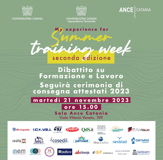 CONFINDUSTRIA IMPRENDITORIA FEMMINILE: PROGETTO “SUMMER TRAINING WEEK”, DOMANI DIBATTITO SU FORMAZIONE E LAVORO
