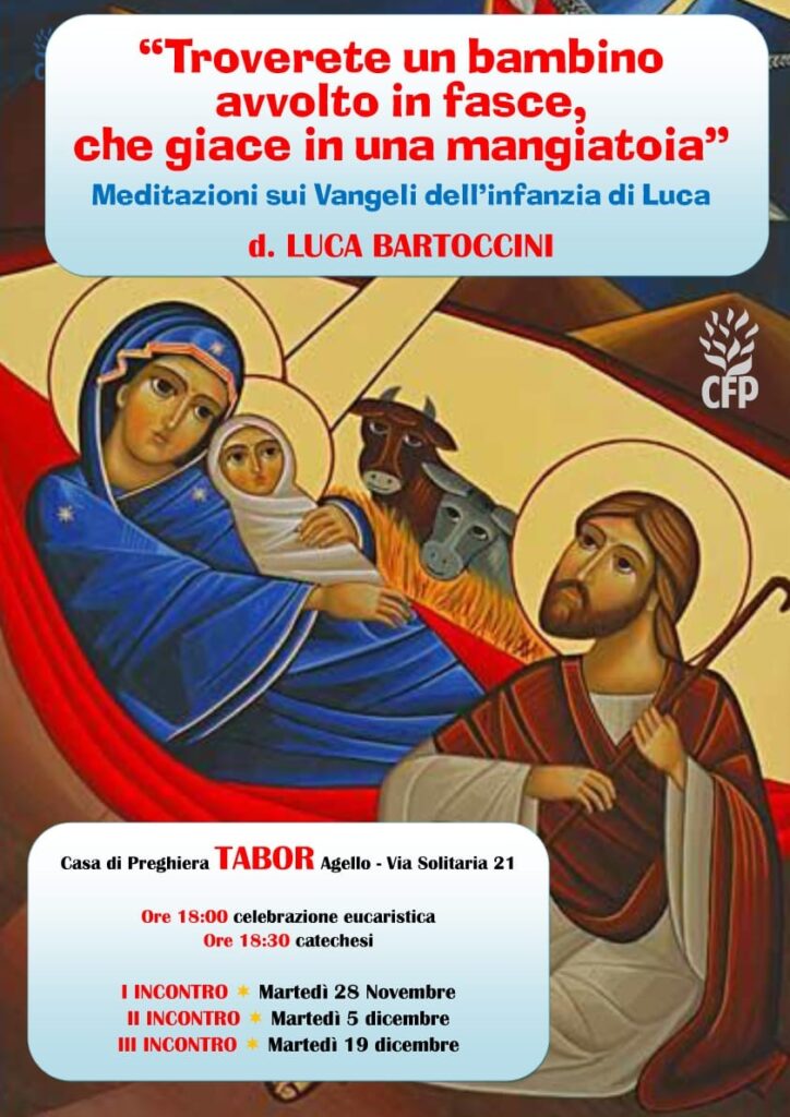 invio com. stampa usdi pg 3884 del 27 nov. 2023… tre incontri del centro formazione pastorale diocesano in preparazione al natale…