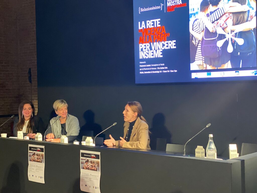 2128-2023 PARITÀ DI GENERE. ASSESSORE DONAZZAN ALLA PRESENTAZIONE DELLA RETE VICENZA ALLA PARI. “LA REGIONE HA INCENTIVATO LA COSTRUZIONI DI RELAZIONI E BUONE PRATICHE PER RIDURRE IL DIVARIO DI GENERE CON PROGETTI CHE RESTINO NEL TEMPO”