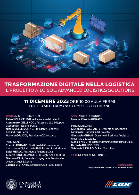 11 dicembre giornata di Studio sui risultati del progetto A.LO.SOL