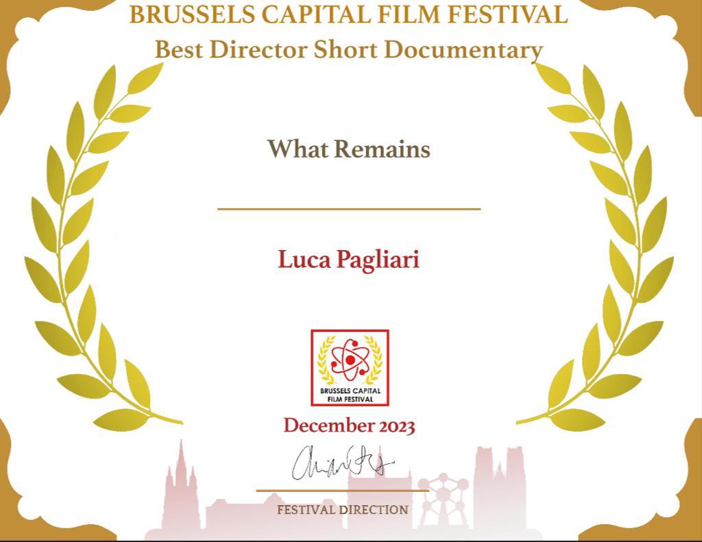 Fondazione Vassallo: “Il cortometraggio documentario ‘Quel che resta’ vince il premio al Bruxelles Capital Film Festival”