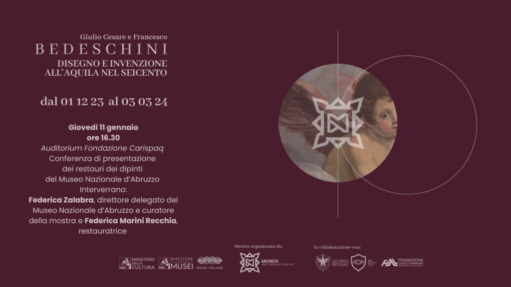 Comunicato Stampa – Giovedì 11 gennaio, ore 16.30 Auditorium Fondazione Carispaq- incontro con Federica Zalabra e Federica Marini Recchia –