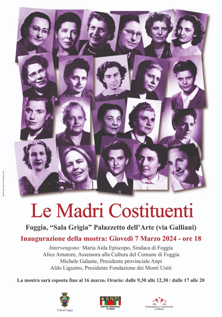 Foggia celebra “Le Madri Costituenti”