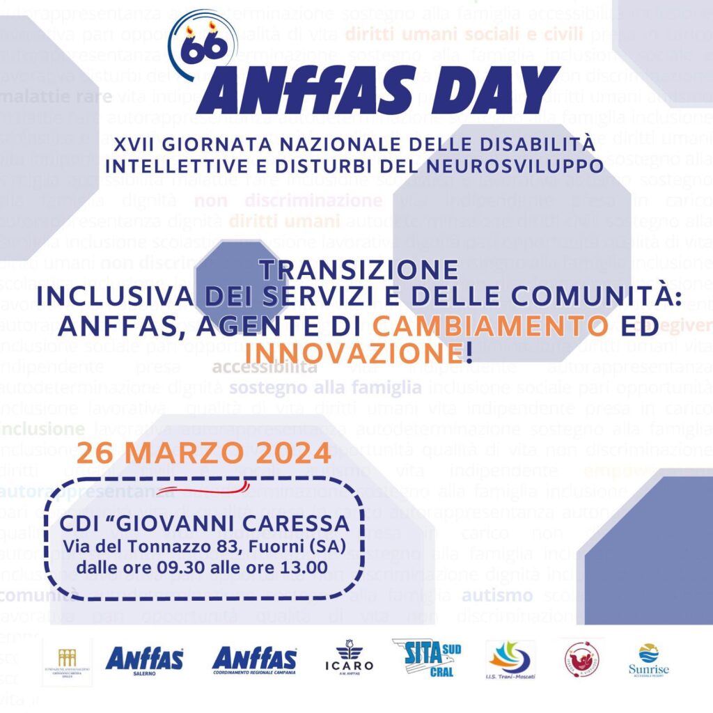 IL MINISTRO ALESSANDRA LOCATELLI PARTECIPA ALL’OPEN DAY DI ANFFAS SALERNO – martedì 26 marzo ore 10.30 Via del Tonnazzo Fuorni – Salerno