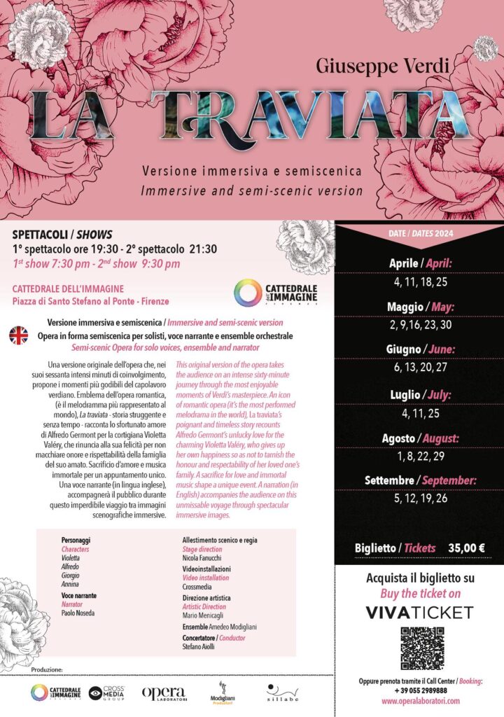 “La Traviata” immersiva di Giuseppe Verdi, passione e musica nel cuore di Firenze