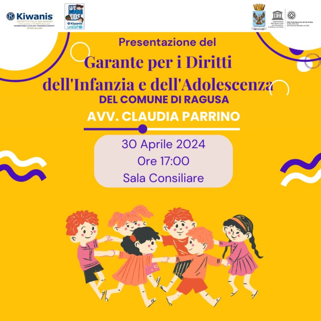 Cs. n.225 Rinviato a data da destinarsi l’incontro con la città per presentare le attività svolte dal Garante per i Diritti dell’Infanzia e dell’Adolescenza