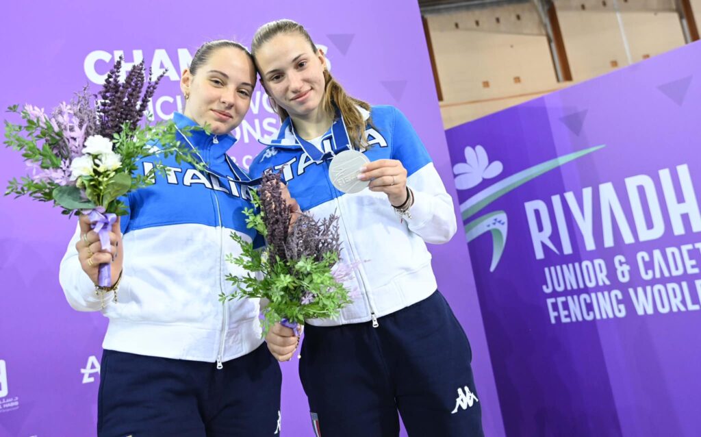 Campionati Mondiali Cadetti Riyadh 2024 – Nella sciabola femminile argento Francesca Romana Lentini, bronzo per Vittoria Mocci