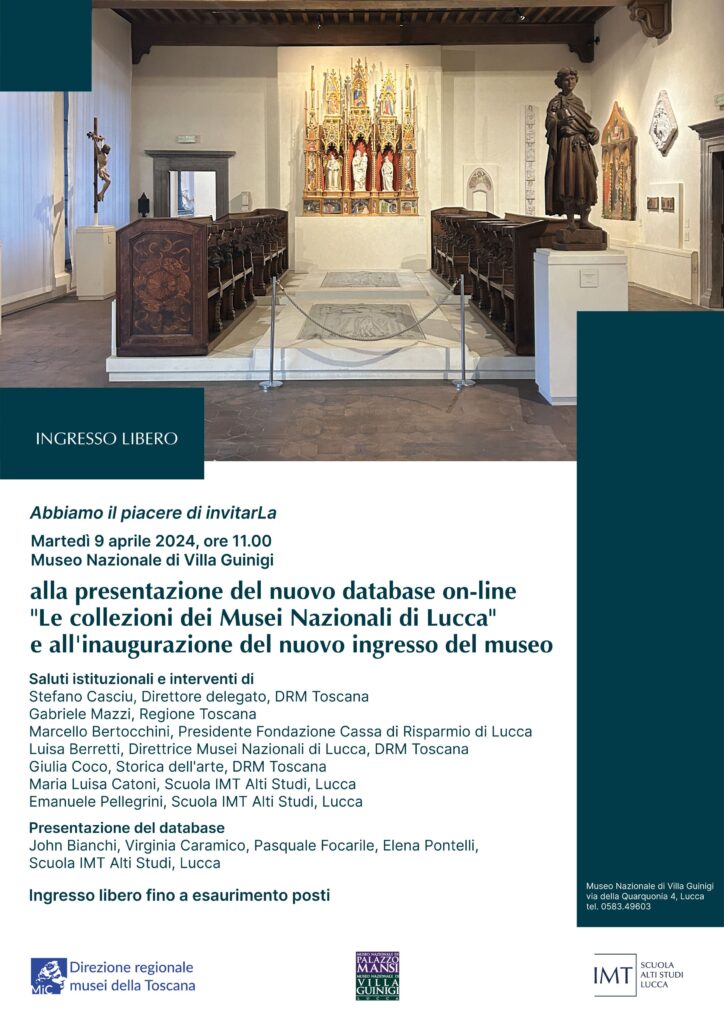 Invito presentazione nuovo database online e inaugurazione nuovo ingresso del Museo Nazionale Villa Guinigi – 9 Aprile