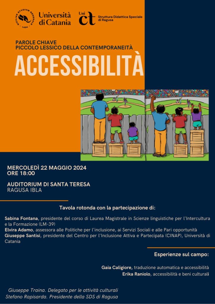 Cs. n.273 Tavola rotonda a Ibla su “Accessibilità” + locandina