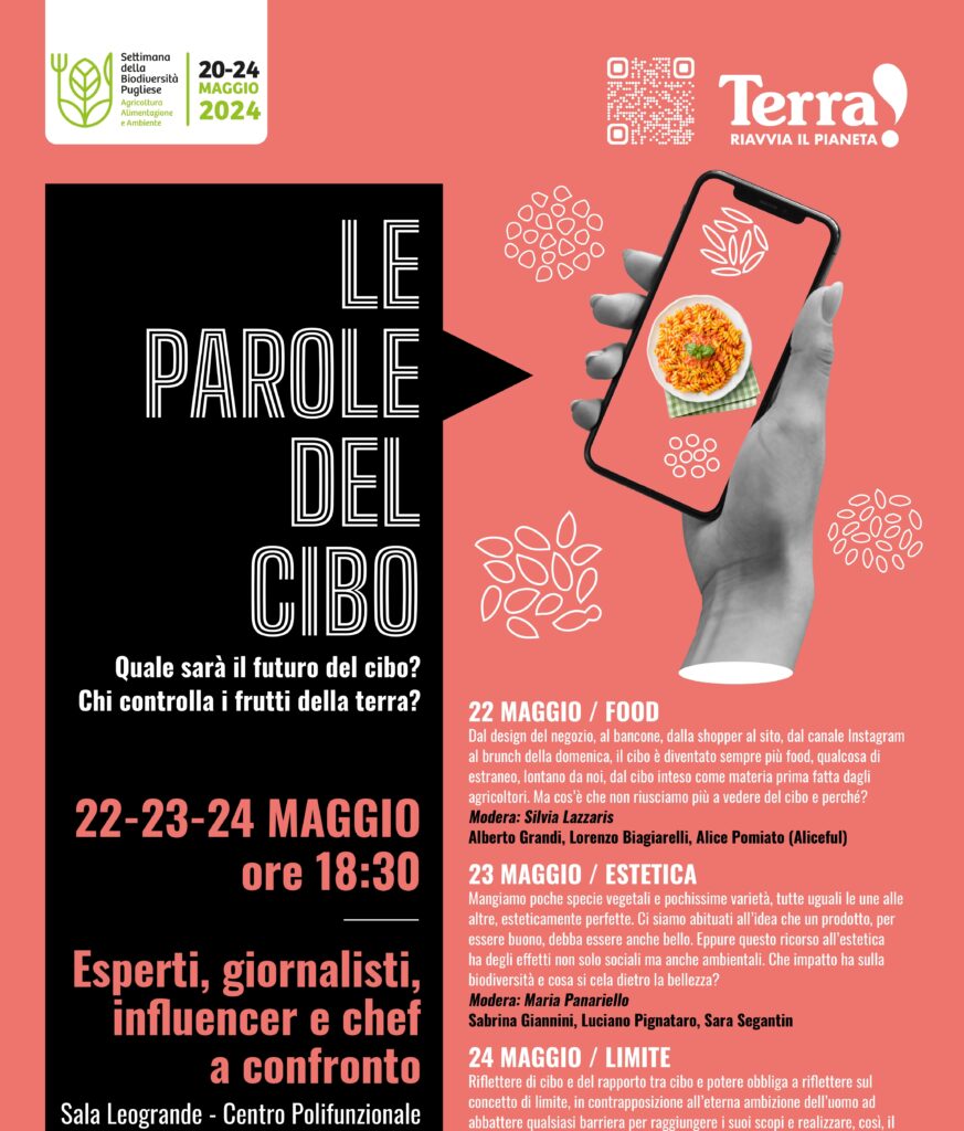 Agenzia regionale 493.24 Appuntamenti Settimana biodiversità pugliese 22-24 maggio 2024_ Le parole del cibo