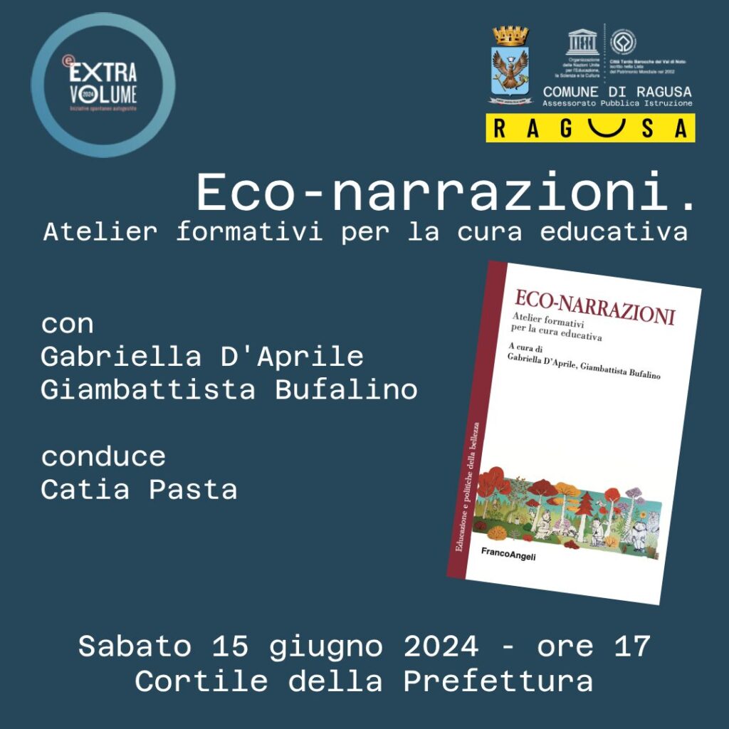 Cs. n.309 Eco-narrazioni. Atelier formativi per la cura educativa + foto e locandina