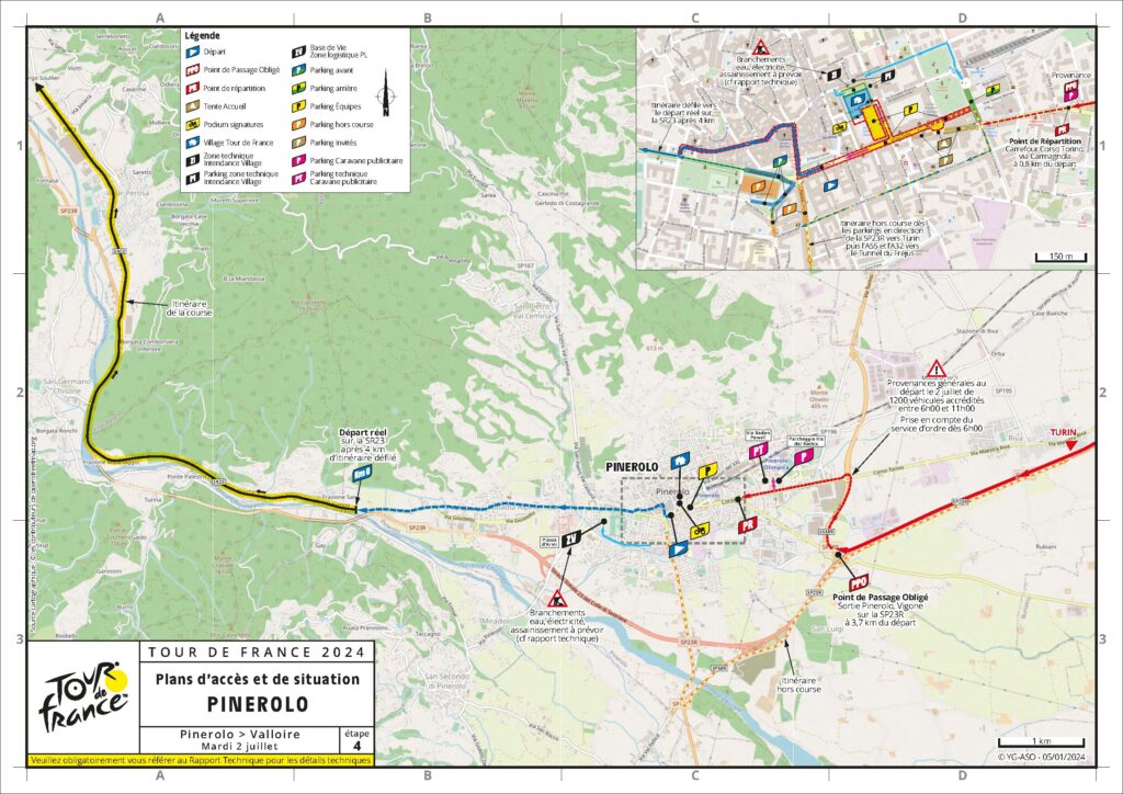 Tour de France a Pinerolo: prime informazioni su percorso e viabilità in città – Comunicato Stampa – Comune di Pinerolo