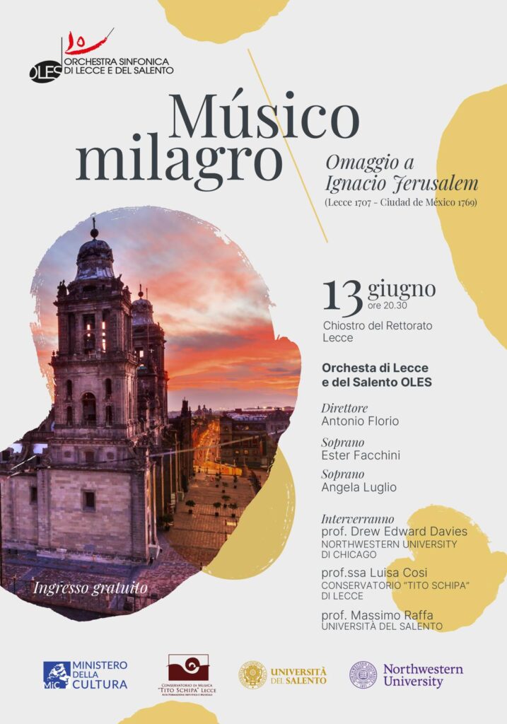 COMUNICATO STAMPA – OLES – PRIMA ASSOLUTA CONCERTO OMAGGIO A IGNACIO JERUSALEM