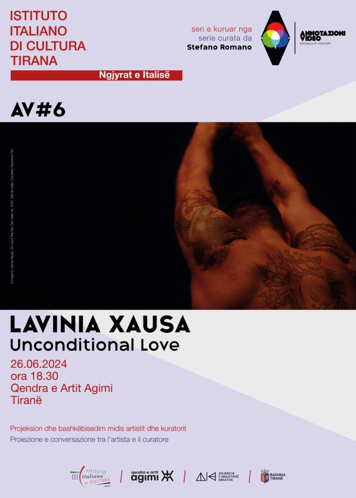 26.06.2024 ore 18:30 Qendra e Artit AGIMI – Lavinia Xausa presenta “Unconditional love” – AV#6
