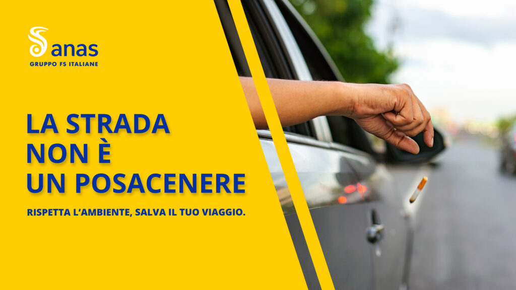 Cs. ANAS: AL VIA LA CAMPAGNA DI PREVENZIONE INCENDI “LA STRADA NON È UN POSACENERE.RISPETTA L’AMBIENTE, SALVA IL TUO VIAGGIO”