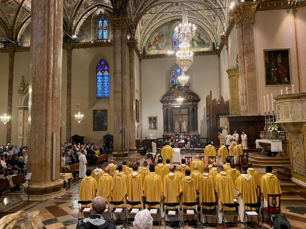 invio com. stampa usdi pg 3940 del 12 set 2024 l’omelia dell’arcivescovo Maffeis celebrazione festa Madonna delle Grazie con ordinazione diaconale seminarista Betti…