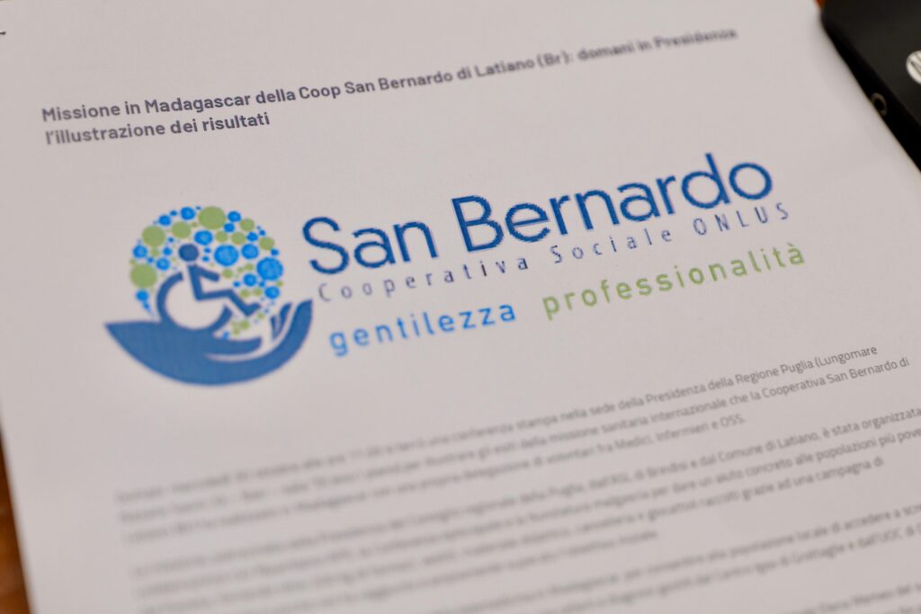 agenzia regionale 1251.24 missione in Madagascar della Cooperativa San Bernardo di Latiano