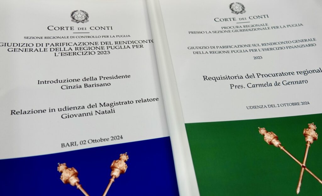 agenzia regionale 1068.24 Emiliano Piemontese parifica Corte Dei Conti