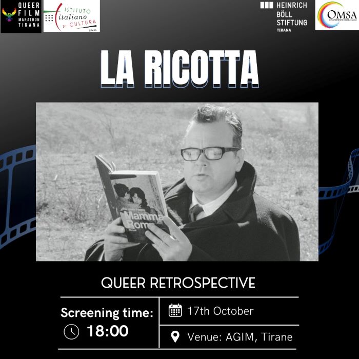 17.10.2024 ore 18:00 Cinema Agimi – La ricotta di Pier Paolo Pasolini – Queer Retrospective