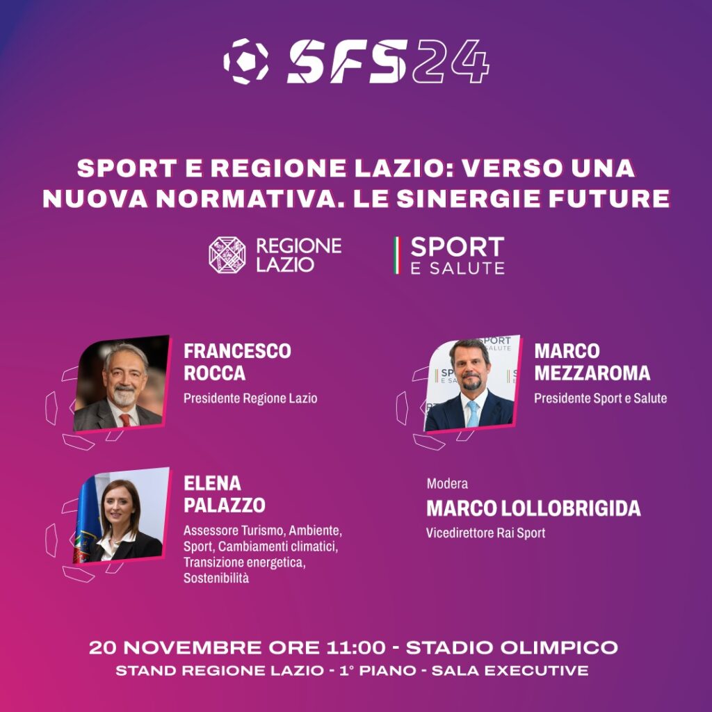 Regione Lazio e Sport: un nuovo inizio al Social Football Summit