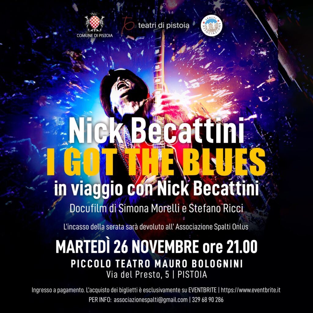 Un docufilm su Nick Becattini martedì 26 novembre al Teatro Bolognini
