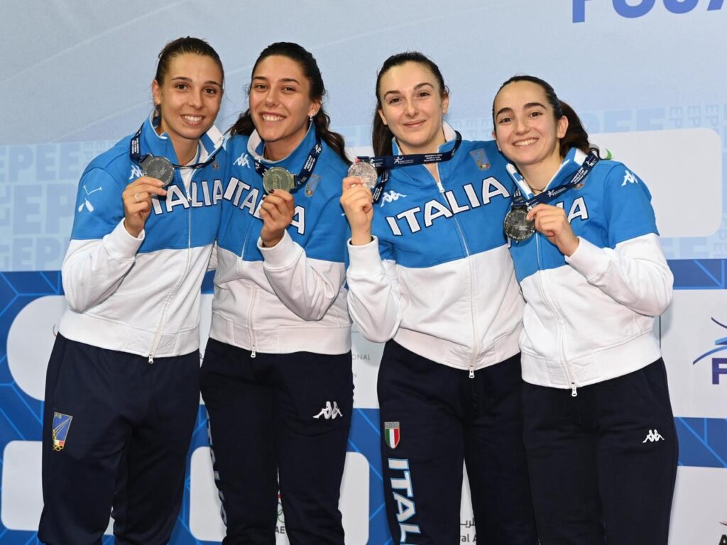 Coppa del Mondo di spada femminile – Brilla d’argento la squadra azzurra delle giovani spadiste a Fujairah