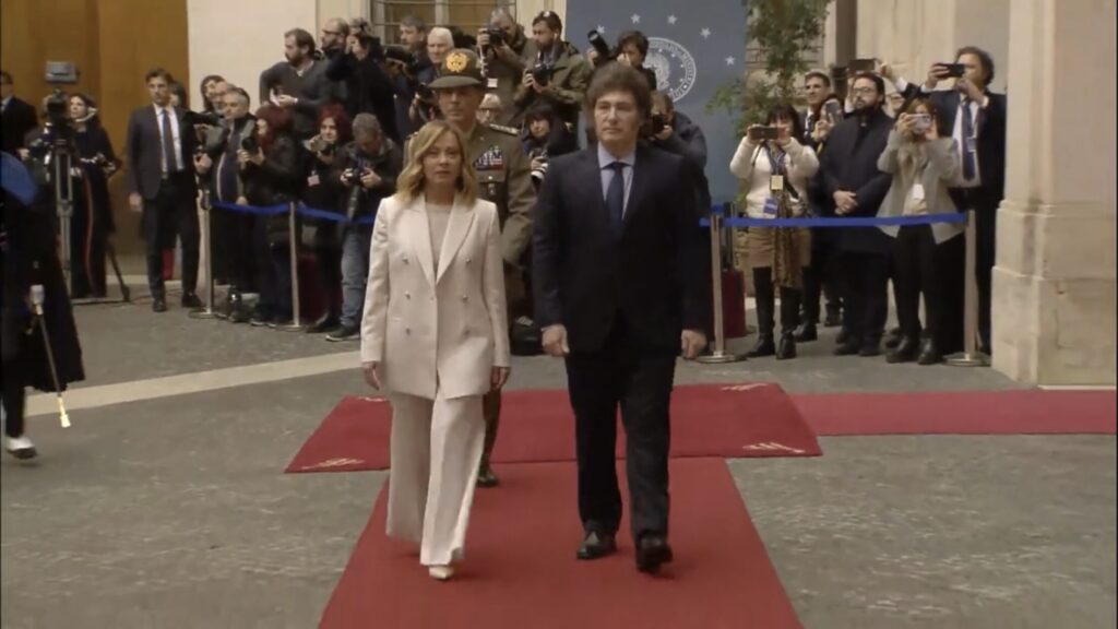 Italia-Argentina, Chigi: incontro Meloni-Milei