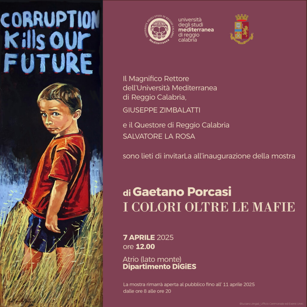 UniRC| 7 – 11 aprile. Un impegno civile contro la mafia: 35 opere in mostra