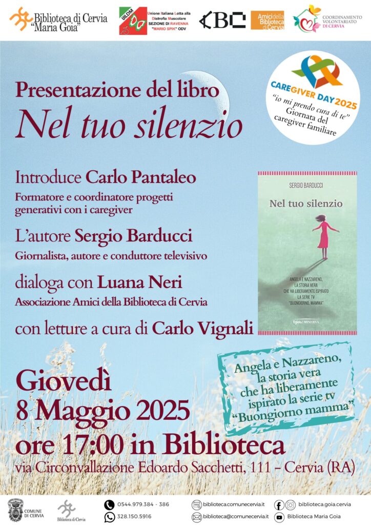 Comunicato stampa: Biblioteca Presentazione libro Nel tuo silenzio di Sergio Barducci. Giovedì 8 maggio ore 17:00.