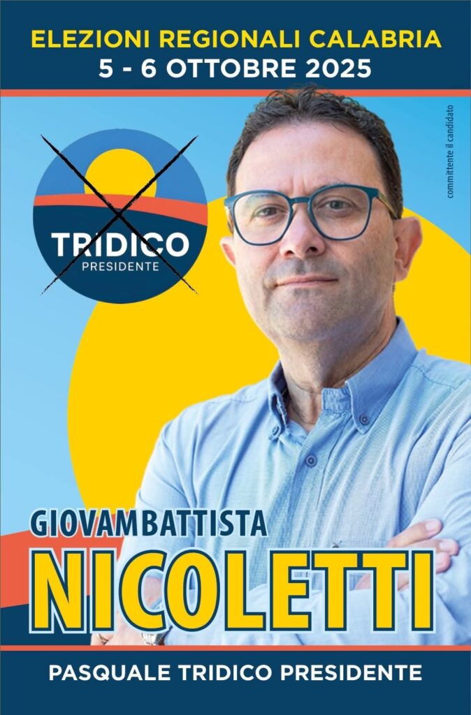 Comunicato stampa da Giovambattista Nicoletti per Pasquale Tridico Presidente