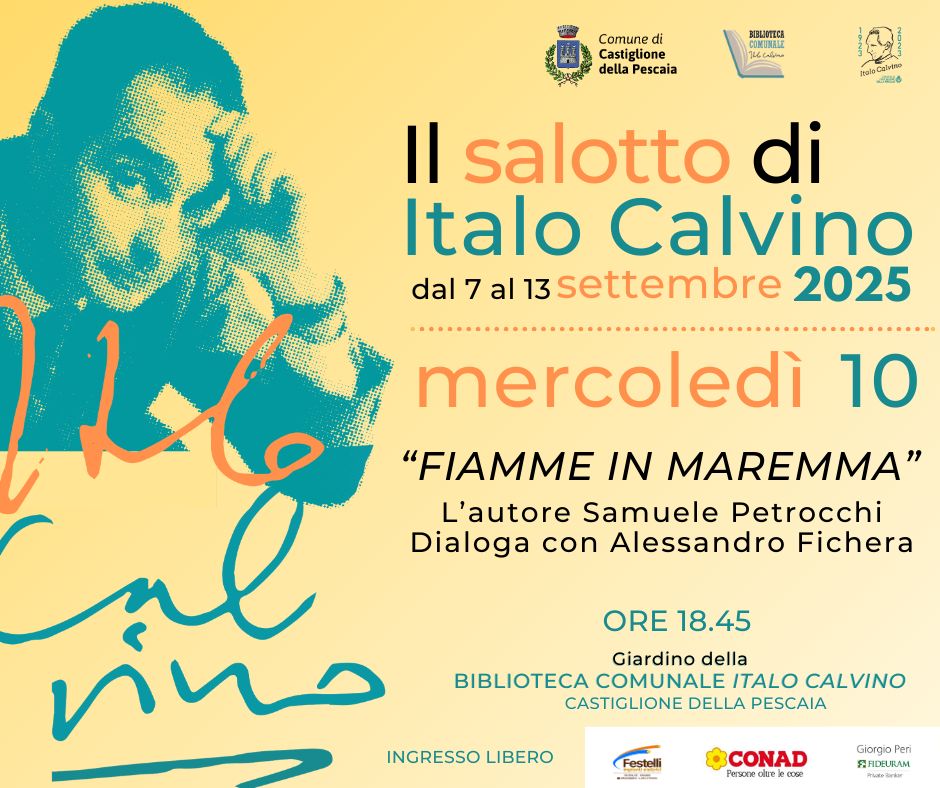 Al Salotto di Calvino arriva Samuele Petrocchi con “Fiamme in Maremma”