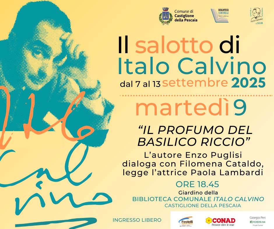 “Il profumo del basilico riccio”, Enzo Puglisi presenta il suo libro al Salotto di Calvino