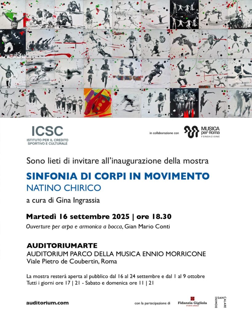 Invito inaugurazione mostra Sinfonia di Corpi in Movimento | Natino Chirico
